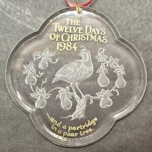 Hallmark Keepsake Ornament The 12 Days of Christmas 1984 Acrylic Partridge 1st